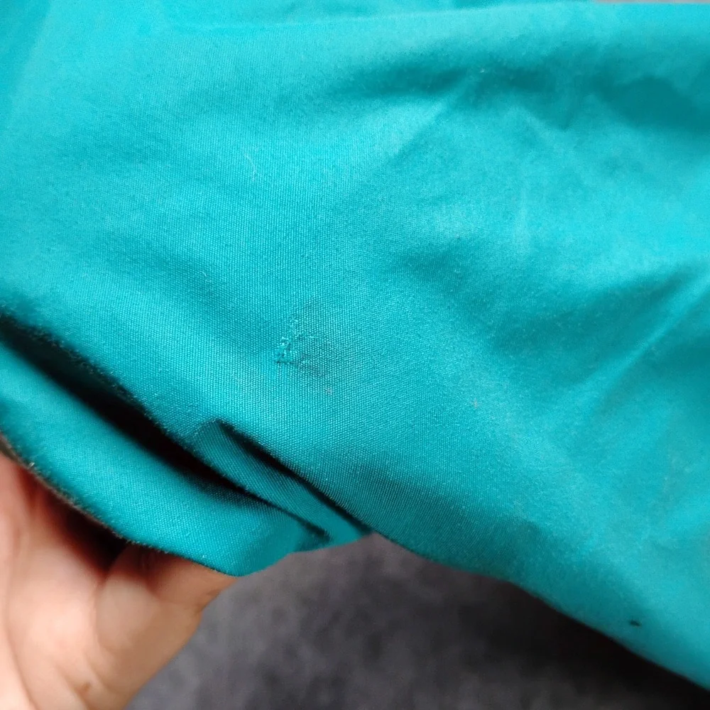 LL Bean Vintage 90s Warm-up Jacket Teal Fleece Lined Bomber Mens Medium